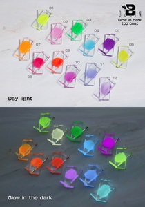 BOZLIN Hema Free 15ml 12 Couleur Semi Permanent Soak Off UV LED Neon Glow in Dark Top Coat Gel - Product Image 4