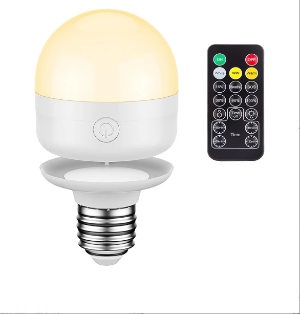 USB Rechargeable 12W E27 Bulb Magnetic Attraction Detachable Seven-color Full-glow Remote Control Dedicated Light Source for