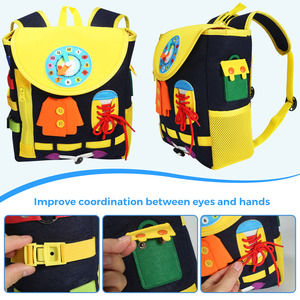 Gioco Educativo per lo Sviluppo delle Abilità Motorie Fini, Labirinto Sensoriale, Tavola delle Attività, Zaino per Bambini Autistici - Product Image 2