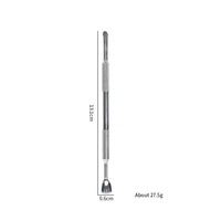 Pousse-cuticules double extrémité en acier inoxydable, nettoyeur d'ongles réutilisable, outil de manucure professionnel, logo personnalisé