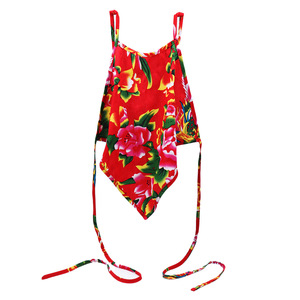 Conjunto de lencería con estampado floral para adultos, estilo noreste, protector de pecho rojo brillante, vendaje para el vientre, ropa de bondage, BDSM para parejas - Product Image 1