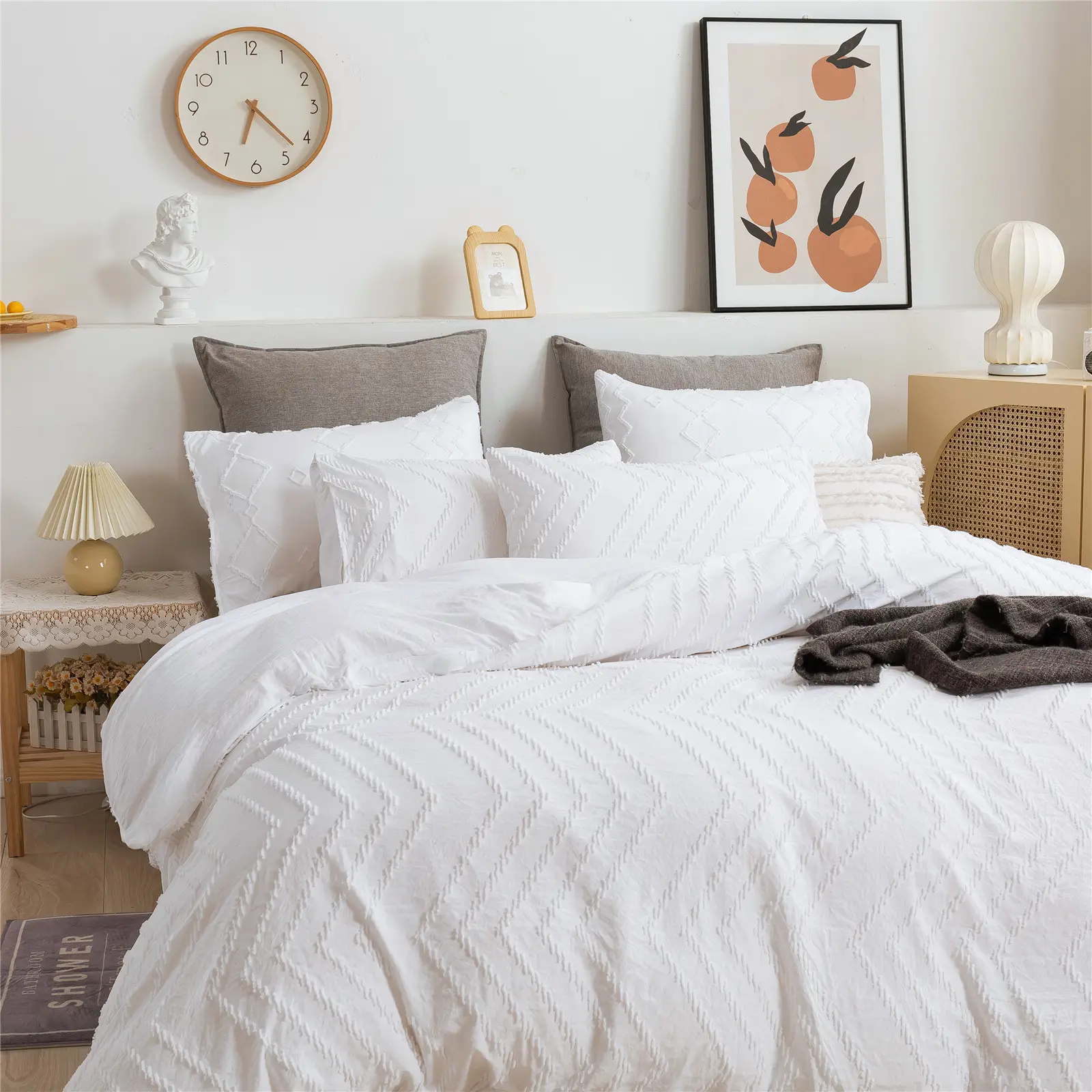 Top Home Textile Quality Brushed duvet cover Jacquard bedding set Microfiber bedset