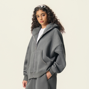 OEM/ODM Tùy Chỉnh Thêu Logo Bán Buôn Quá Khổ Dày Zip up Hoodies Rửa Lỏng Phù Hợp Với Cao Cấp Cộng Với Kích Thước Người Đàn Ông Của Áo - Product Image 3