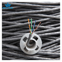 Cable de Red Exterior Cat5e de 8 Núcleos CCA BC de Buena Calidad, 305m, UTP, LSZH, con Cubierta de PVC, para Uso en Telecomunicaciones/CCTV/Computación