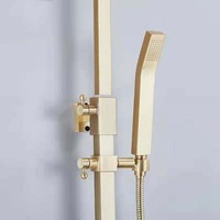 Bobao Luxe Or Salle De Bain Ensemble de Douche Pluie Mitigeur De Douche Avec Douchette