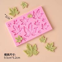 Moule en silicone 3D en forme de feuilles pour la pâtisserie DIY, la décoration de gâteaux, la pâte à modeler, le chocolat, les outils et fournitures de pâtisserie