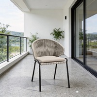 Chaise de jardin moderne en aluminium, imperméable, empilable, pour terrasse, balcon, hôtel, cour