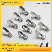 Attaches de Bretelles en Métal à Clip Bec de Canard, Boucles de Verrouillage Réglables, Fermoirs Antidérapants, Fixations Adhésives, Accessoires pour Sacs