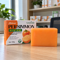 Savon Nettoyant en Gros Parfum Kaki OEM & ODM 100g Nettoyage en Profondeur Contrôle du Sébum Corps Visage Soin de la Peau Savon en Barre Parfum Fruité