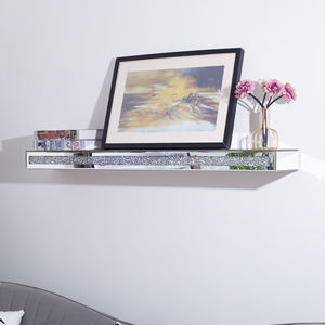 Precioso Estante de Pared Decorativo Interior Flotante <span class=keywords><strong>con</strong></span> <span class=keywords><strong>Espejo</strong></span> de Diamantes Triturados de Gran Tamaño - Product Image 1