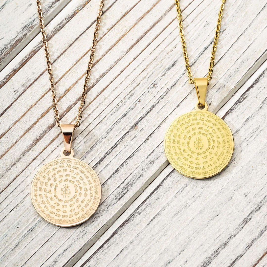 批发不锈钢阿拉伯项链伊斯兰珠宝开斋节礼品阿拉伯项链穆斯林99阿拉