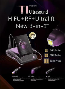 Professionele 3-in-1 huidverstrakking, anti-wallen, lichaamsafslanking, dubbele handgreep, desktop, hoge intensiteit gefocusseerde <span class=keywords><strong>ultrasound</strong></span> 7D - Product Image 2