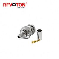 Connecteur BNC mâle en cuivre à sertir pour câble coaxial RF (RG58, RG142, RG223, LMR200) – Fourniture directe usine