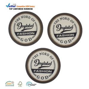 Composite nhãn bán buôn tùy chỉnh dệt logo hai lớp da lộn cơ sở may mặc các bản vá lỗi với tùy chỉnh logo thương hiệu - Product Image 4