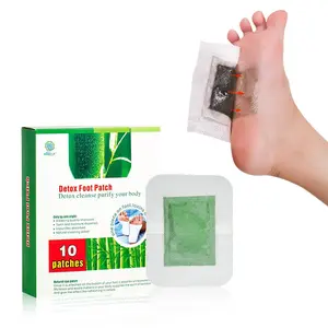 แผ่นแปะเท้าชาเขียวผู้ผลิตจีนผลการแพทย์เท้าดีท็อกซ์อย่างรวดเร็วแพทช์เท้าดีท็อกซ์ไม้ไผ่สมุนไพร