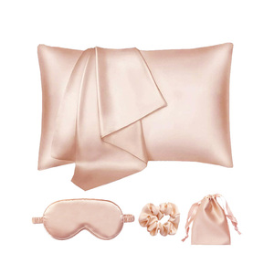 100% dâu tằm lụa gối lụa Hộp Quà Tặng gối đặt bedsheet Bộ - Product Image 1