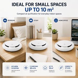 Purificateur d'air de bureau H11 HEPA, purificateur d'air compact P-CADR 30m3/h pour la maison, le bureau, la chambre à coucher, petite pièce de 10m2 - Product Image 5