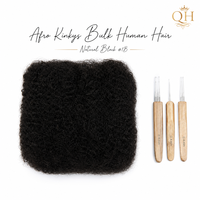 Extensions de tresses en cheveux humains brésiliens vierges bruts 100% naturels, 50g, pour dreadlocks, Remy Afro Kinky, au crochet, noir naturel, pour femmes, 8"-30"