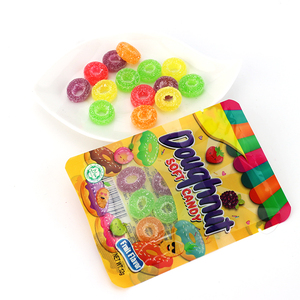 Halal recubierto <span class=keywords><strong>de</strong></span> <span class=keywords><strong>azúcar</strong></span> mini anillo <span class=keywords><strong>de</strong></span> donut en forma <span class=keywords><strong>de</strong></span> gelatina masticar caramelo <span class=keywords><strong>de</strong></span> goma suave - Product Image 3