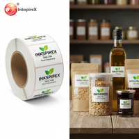 Rouleau d'autocollant adhésif étanche pour emballage de bocal de bouteille de confiture de fruits et noix étiquette de logo de produit alimentaire personnalisée