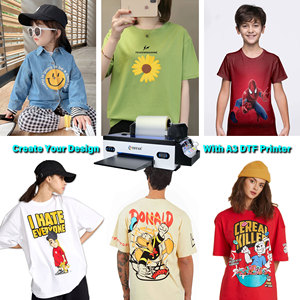 Neue DTF Tintenstrahl-Folienaufkleber T-Shirt Druckmaschine Wärmeübertragung Sublimation Rollendruck <span class=keywords><strong>Flex</strong></span> XP600 Druckkopf A3+ Halbautomatisch - Product Image 5