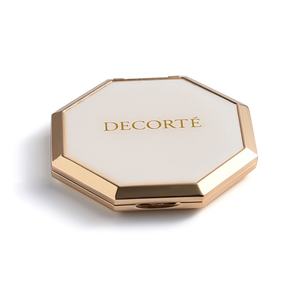 Unique Hexagon Custom Epoxy Gold Logo Double Side Metal Cosmetic Pocket <b>Mirror</b> - Product Image 5