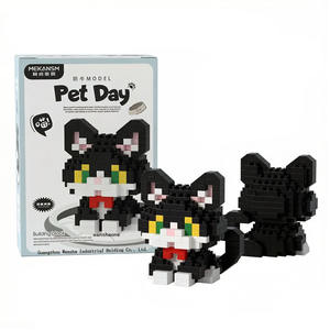 Mini blocs de construction micro-particules, série animaux de compagnie, chiens et chats, <span class=keywords><strong>puzzle</strong></span> de dessin animé pour enfants et adultes, kits de jouets, cadeau, vente chaude - Product Image 1