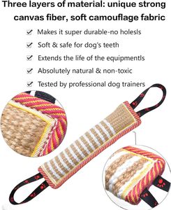 Köpek sert jüt Bite yastık römorkör oyuncak dayanıklı eğitim ekipmanları yavru köpekler büyük ve küçük köpekler için interaktif çiğneme oyuncağı