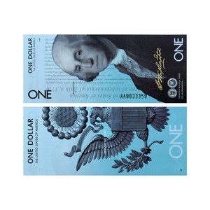 6 modèles de billets de banque américains en plastique double face dorés de 1, 5, 10, 20, 50 et 100 dollars, objets de collection - Product Image 2