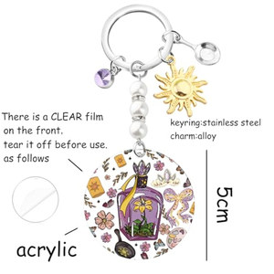 Porte-clés en acrylique OEM/ODM, personnage de dessin animé Bekech <span class=keywords><strong>Sun</strong></span> Princess, merchandising de film, aventure magique, pour les amateurs de films - Product Image 2