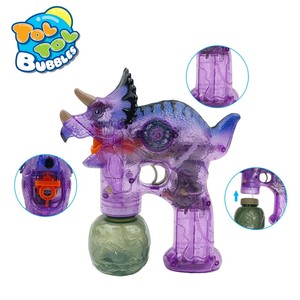 Pistolet à bulles LED à thème <span class=keywords><strong>dinosaure</strong></span>, jouet en plastique ABS, unisexe, pour enfants, extérieur, sans BPA, cadeau d'anniversaire - Product Image 2