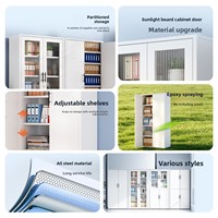 Armoire de classement de bureau en acier blanc personnalisable avec porte battante, caractéristiques antivol et ignifuges, démontable, pour usage domestique/bureau