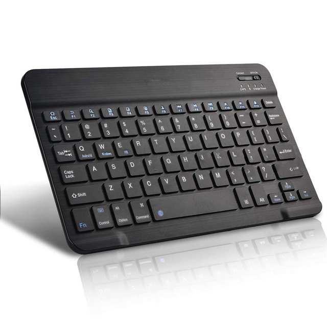Portable Mini 2.4Ghz Wireless USB Keyboard Rechargeable Battery Ultra Thin Metal Design for iPad Tablet (Android/iOS/)