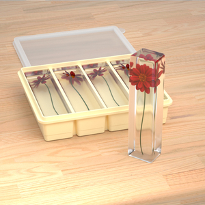 Linh hoạt & tái sử dụng không dính cấp thực phẩm Silicone Ice khuôn khay hình chữ nhật nhà ICE CUBE Khay cho Ice Cream làm - Product Image 5