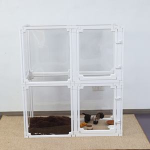 Kapalı kullanım için şeffaf ABS PET malzeme köpek kafesi çit orta ve küçük köpekler için özelleştirilebilir yükseklik - Product Image 1