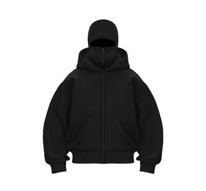 Sudaderas con capucha personalizadas para hombre, 100% algodón, forro polar, 550 GSM, gruesas, estilo casual, transpirables, para invierno, tipo ninja. - Product Image 2