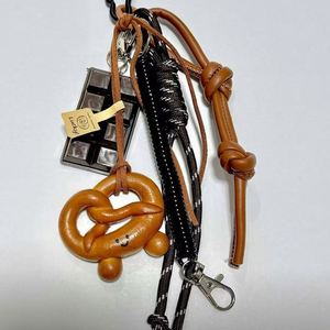 Ins Lovely Alkali Bread Korean Ins Bag Pendant Chocolate Climbing Rope <b>Key</b> <b>Chain</b> Decorative <b>Chain</b> Keychain - Product Image 4