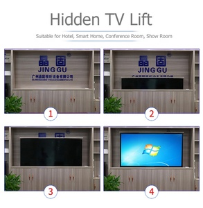 Lesida — <span class=keywords><strong>meuble</strong></span> <span class=keywords><strong>TV</strong></span> dissimulé motorisé de 32 à 65 pouces, avec télécommande, pour la maison, le bureau, l'hôtel - Product Image 2