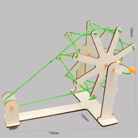 Matériaux de puzzle en bois découpés au laser, écologiques, à assembler soi-même, pour machine textile de dessin animé, pour expériences scientifiques des étudiants et des enfants