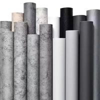 Papiers peints autocollants gris ORON DECO, rouleaux pour armoires de cuisine, décoration 3D pour la maison, papier peint en ciment pour la décoration de la chambre