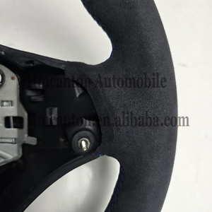 พวงมาลัยหุ้มอัลคันทาร่าสีน้ำเงินลายเส้นด้านบน สำหรับรถยนต์ BMW E90 E91 E92 E93 ซีรีส์ 3 รุ่นยอดนิยม - Product Image 2