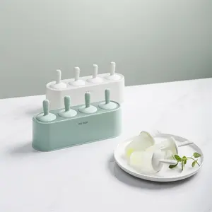 Bpa Free Ice Cream Maker Tools Ice Pop con coperchio stampo per ghiaccioli in Silicone stampo per gelato fatto in casa