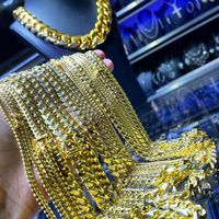 Cadena Cubana Personalizada de Oro Sólido 9K 10K 14K 18K, Collar Hip Hop con Diamantes Iced Out, Pulsera Cubana Miami de Oro Macizo de 6~8MM, Joyería Fina para Hombre