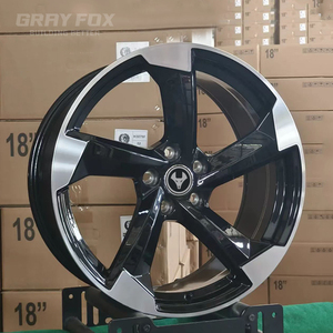 Cerchi Forgiati GrayFox Personalizzati Nero Lucido 17 18 19 20 21 Pollici 5x112 5x120 5x114.3 per <span class=keywords><strong>Audi</strong></span> A4 A5 A6 A7 Q5 E-<span class=keywords><strong>Tron</strong></span> <span class=keywords><strong>GT</strong></span> - Product Image 1