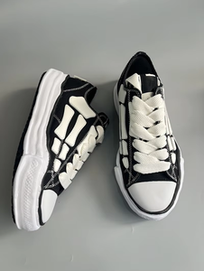 2026 MIHARA Collaboration Unisex Casual <b>Sneakers</b> Thick-Soled Height-Increasing Chunky Shoes Genuine <b>Leather</b> Upper Midsole - Product Image 5