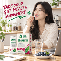 Bandes buccales végétaliennes sans gluten à marque privée Flora Circle : se dissolvant en quelques secondes, favorisent la santé intestinale grâce aux probiotiques