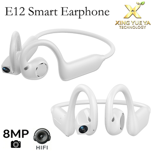 Auriculares Inteligentes E12 con Conducción Ósea, Cámara de 8MP, Grabación de Video 8G, Traducción por IA, Cancelación de Ruido, Auriculares Deportivos para OEM - Product Image 3