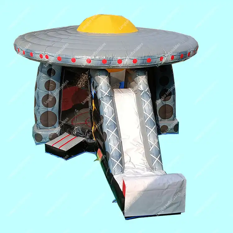 Воздушный батут в форме НЛО, игровая площадка, прыгающий замок, надувной батут с горкой