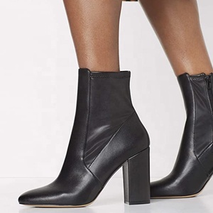 Botines de Cuero Genuino Personalizados 2025 para Mujer, Botas de Tacón Grueso Negras de Invierno, Accesorios de Otoño - Fabricante Directo - Product Image 6
