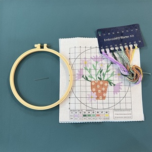 Kit <span class=keywords><strong>de</strong></span> broderie artisanale DIY, mini kit <span class=keywords><strong>de</strong></span> <span class=keywords><strong>point</strong></span> <span class=keywords><strong>de</strong></span> <span class=keywords><strong>croix</strong></span> animaux, ensemble <span class=keywords><strong>de</strong></span> broderie DIY pour débutants, enfants, étudiants, pratique, décoration murale - Product Image 4